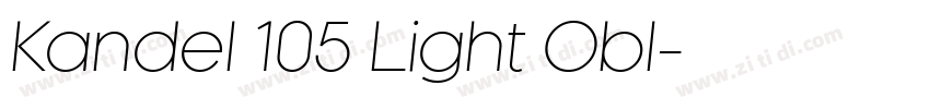 Kandel 105 Light Obl字体转换